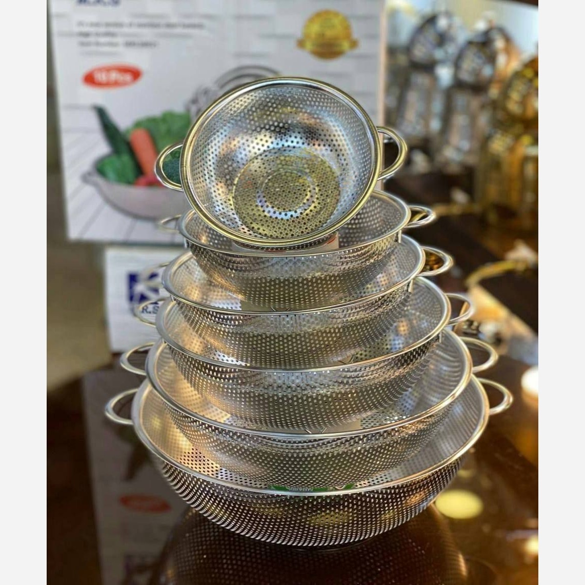 آبکش استیل پانچ 6 عددی